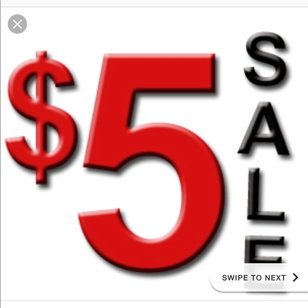 Anything below this sign should be $5!!